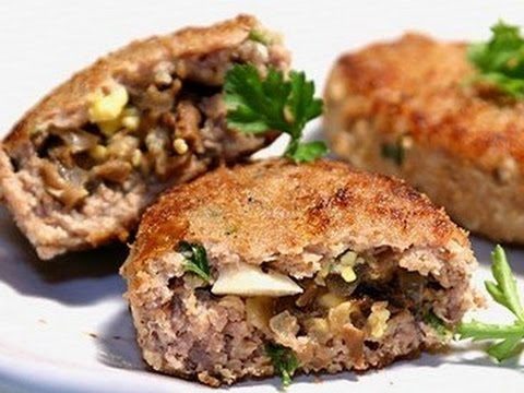 Котлеты с грибами и луком
