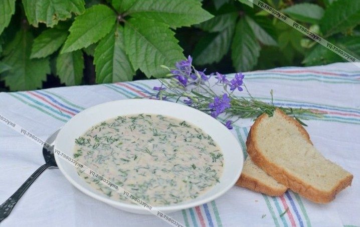 Окрошка классическая с колбасой