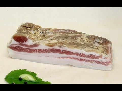 Сухая засолка сала с чесноком и перцем