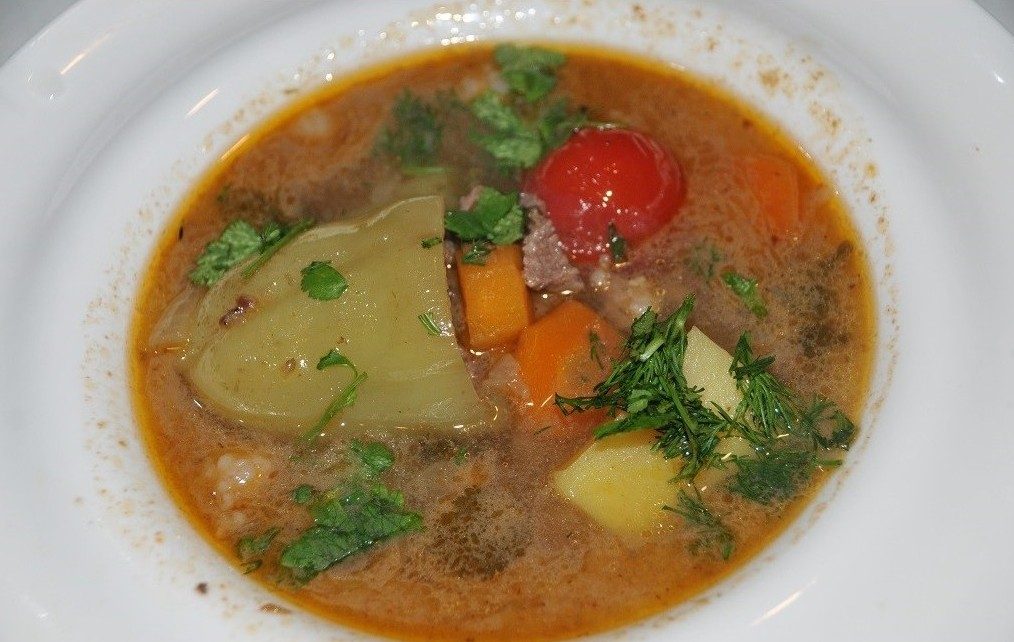 Шурпа из свинины с овощами
