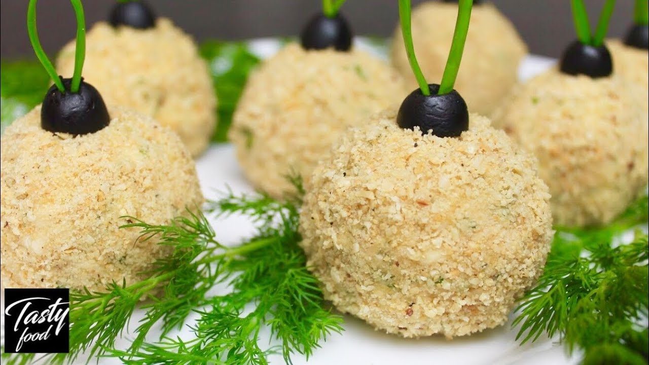 Закусочные шарики с курицей и кунжутом