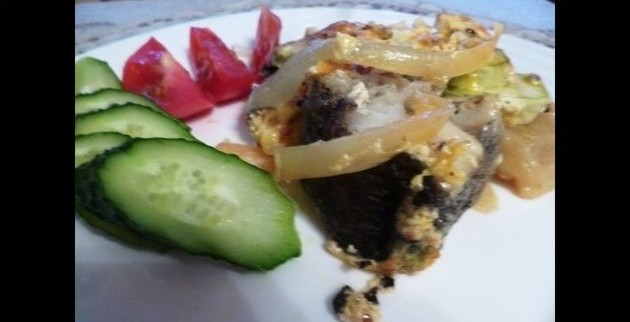 Минтай запеченный в духовке, пошаговый рецепт с фото